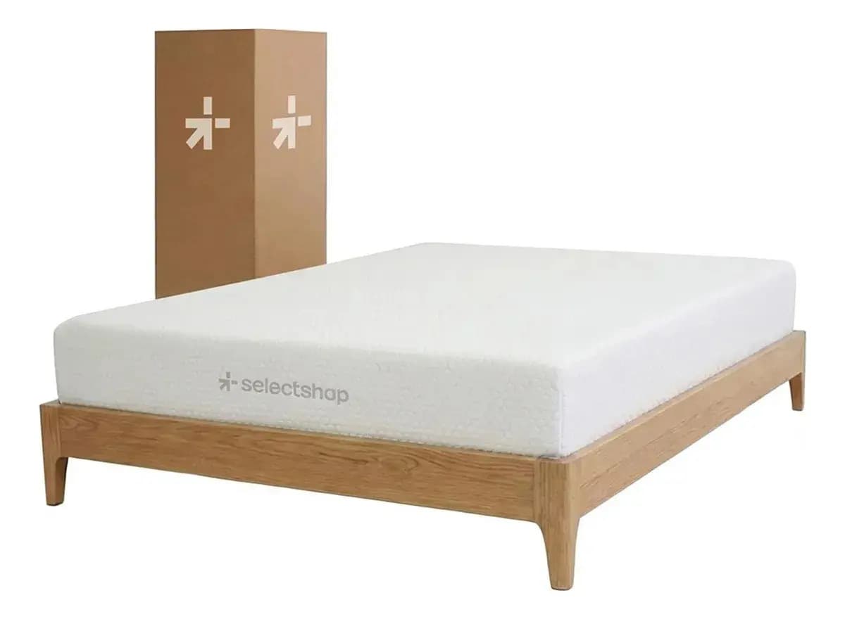 Colchón King Memory Foam 200 X 18 X 190cm Espuma Ergonómico Firme Ortopédico Selectshop Color Blanco