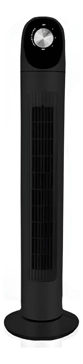 Ventilador De Torre Abanico Oscilante Silencioso Panel Estructura Negro Diámetro 8.8 "
