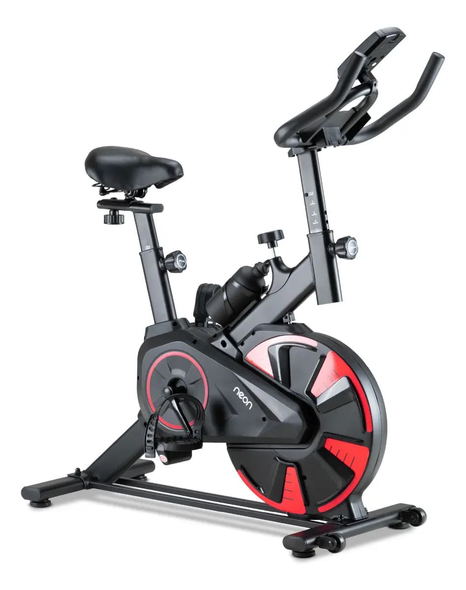 Bicicleta Fija Neon Spinning Pro con Rueda de 8 kg y Pantalla LCD para Monitorear Rutina