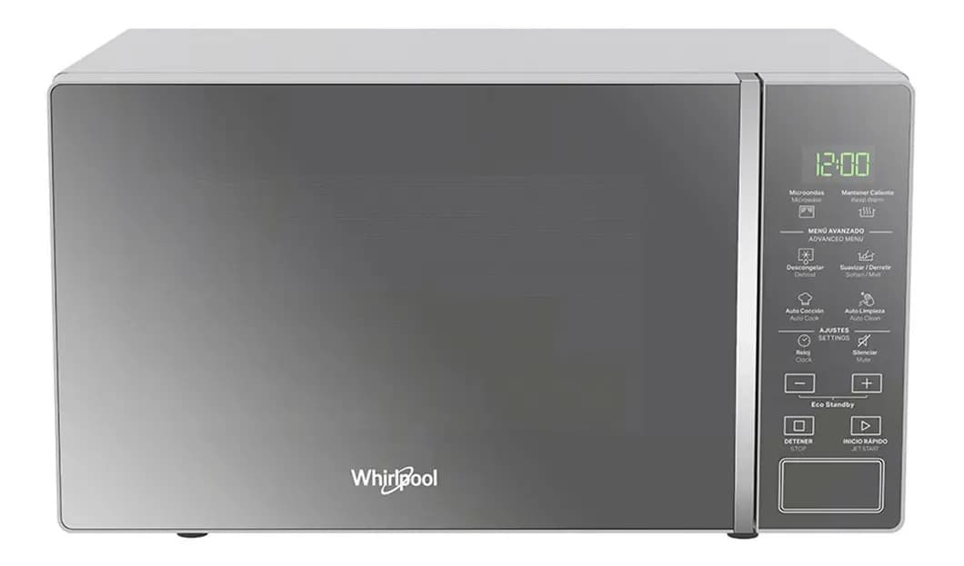 Horno de Microondas Whirlpool WM1807D Plata 0.7 ft3 20L Electrico De Mesa Plato Estante