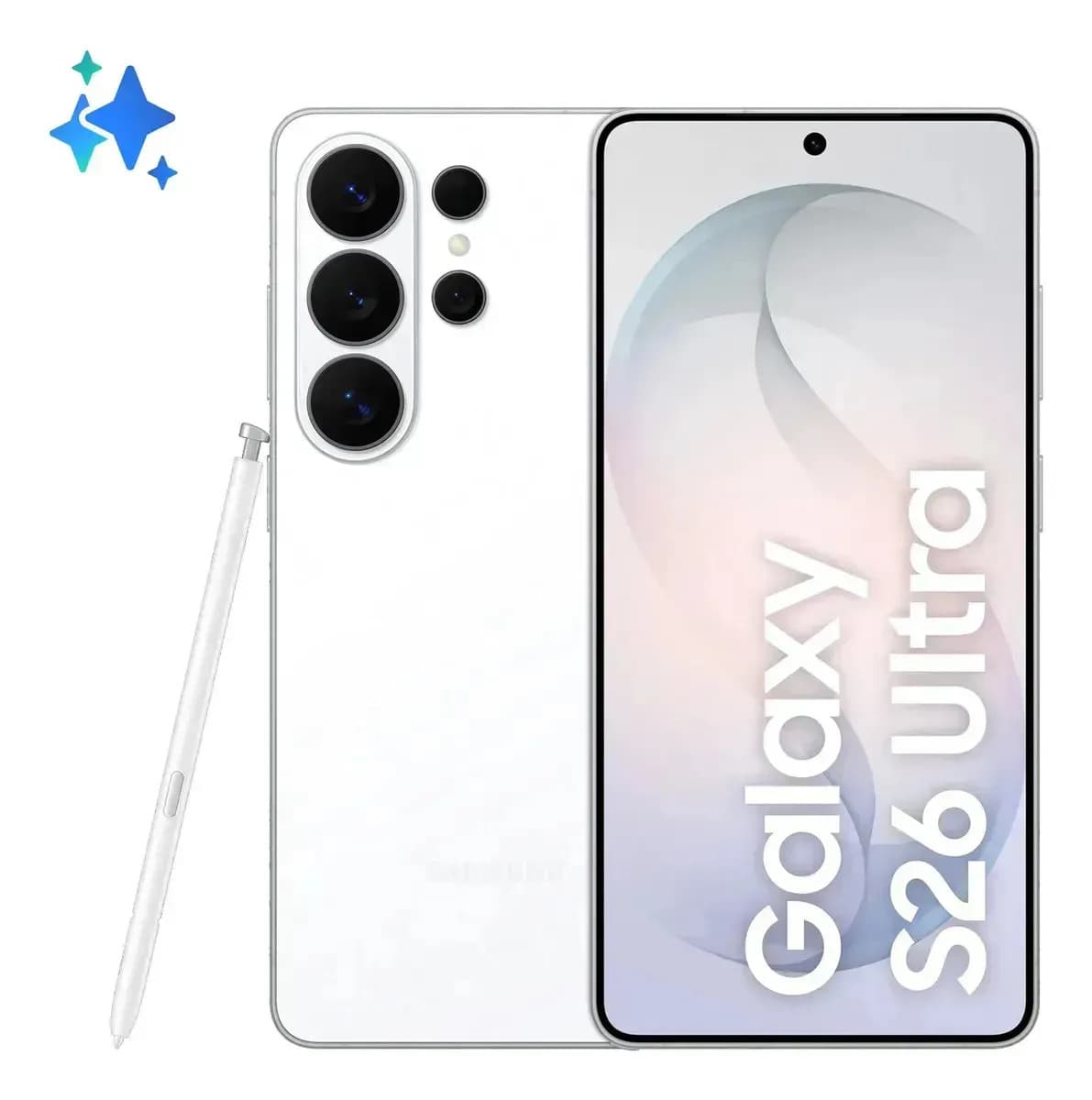 Samsung Galaxy S26 Ultra, 256 gb, 12 gb, cámara cuádruple blanca