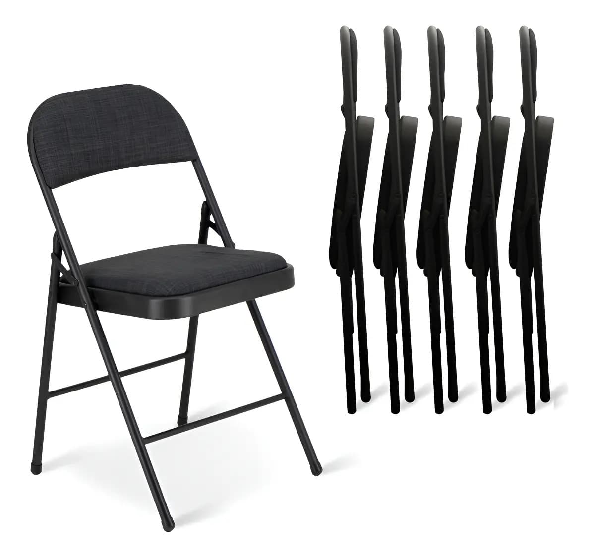 Pack 6 Sillas Plegables Acojinada Reforzada Found Interior Exterior Ideal Eventos Fiestas Y Banquetes Al Aire Libre Resistentes La Intemperie Silla Plegable Reforzada Hogar Jardín Camping