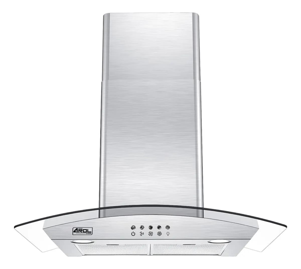Campana Extractora 90 Cm Vidrio Curvo Acero Arol C-ac2f90 Color Acero inoxidable - BUGAMBILIA