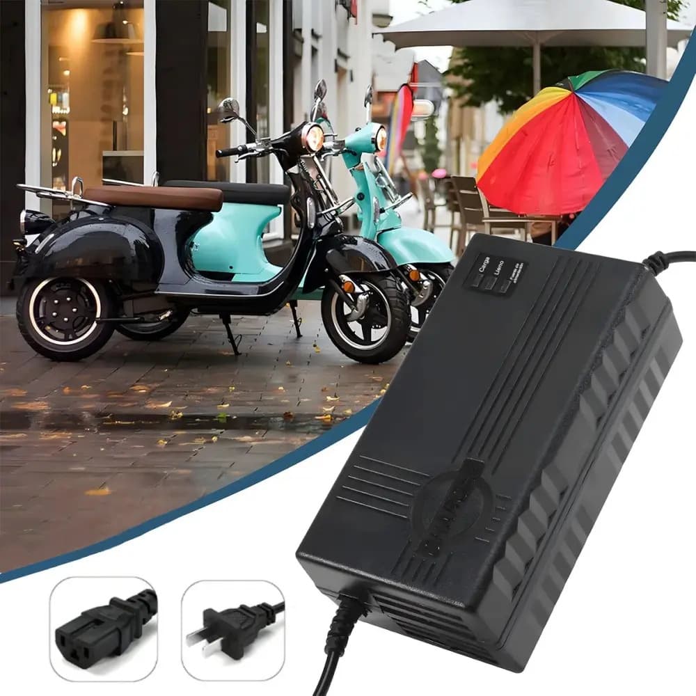 Savefree® -cargador Para Bicicleta Electrica 48v,12ah Con 3 Luces Indic Bicicleta Electrica Cargador Para Bicicleta Electrica