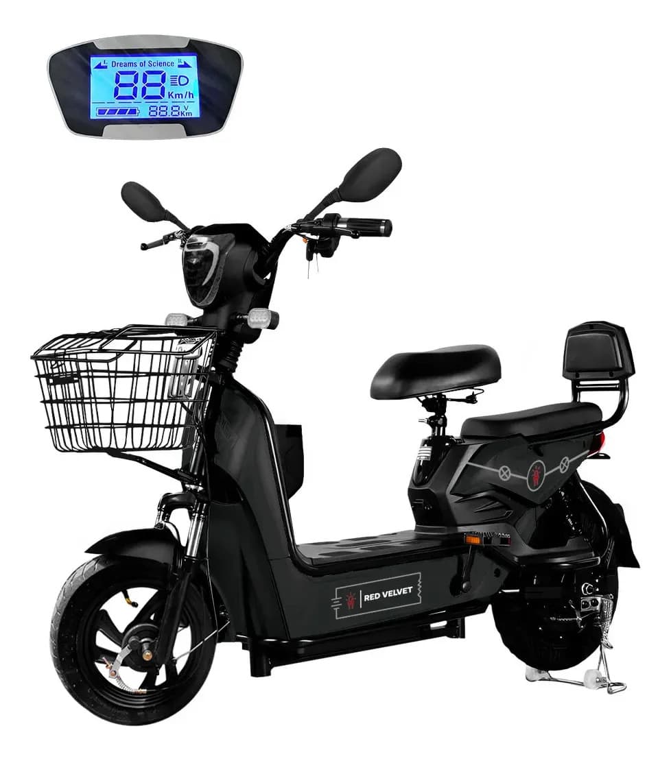 Red Velvet Bicicleta Electrica 45km/h 350w Pantalla Lcd 48v 12a Negro-04