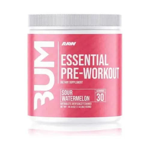 Suplemento En Polvo Raw Cbum Pre Entreno De Essential Pre-workout Sabor Sandía X 399g