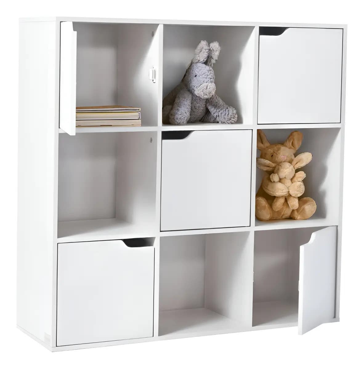 Mueble Librero Juguetero Organizador Infantil 9 Espacios Color Blanco