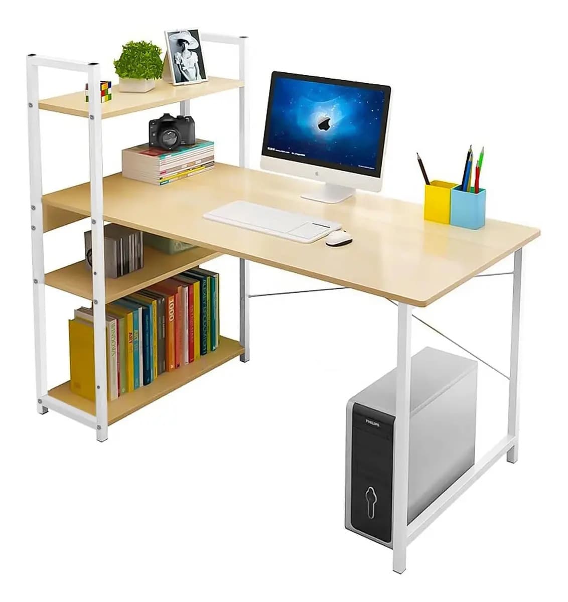 Escritorio De Ordenador Minimalista Para El Hogar 100*40*100 Color Beige