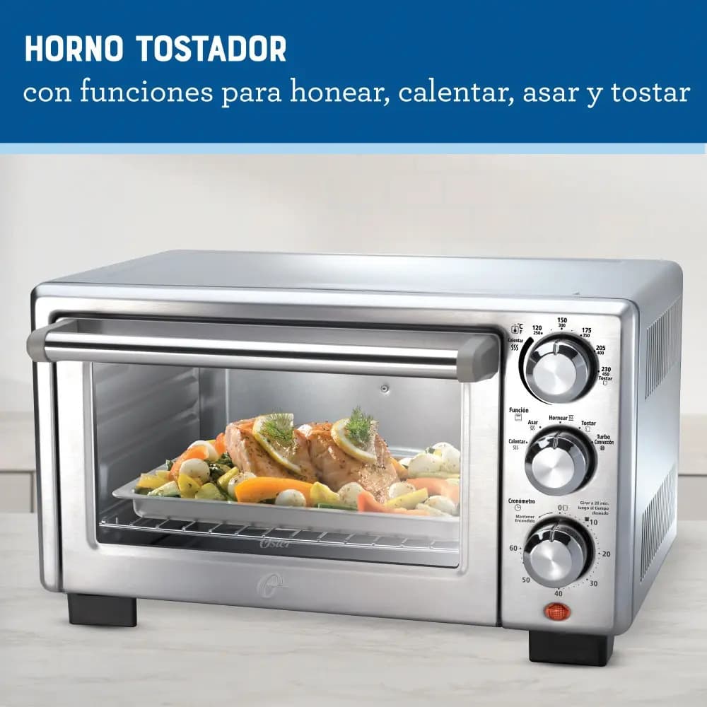 Oster® Horno Tostador 18l Con Convección Plateado Gris