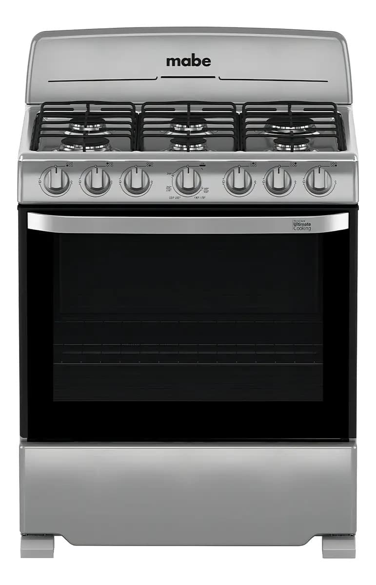 Cocina Mabe EM7641BAIS2 glp color plata con puerta con visor