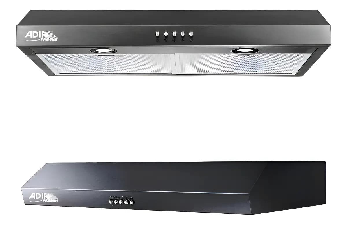 Campana Para Cocina Extractora 2 Filtros Adir Negro 3 Vel Negro