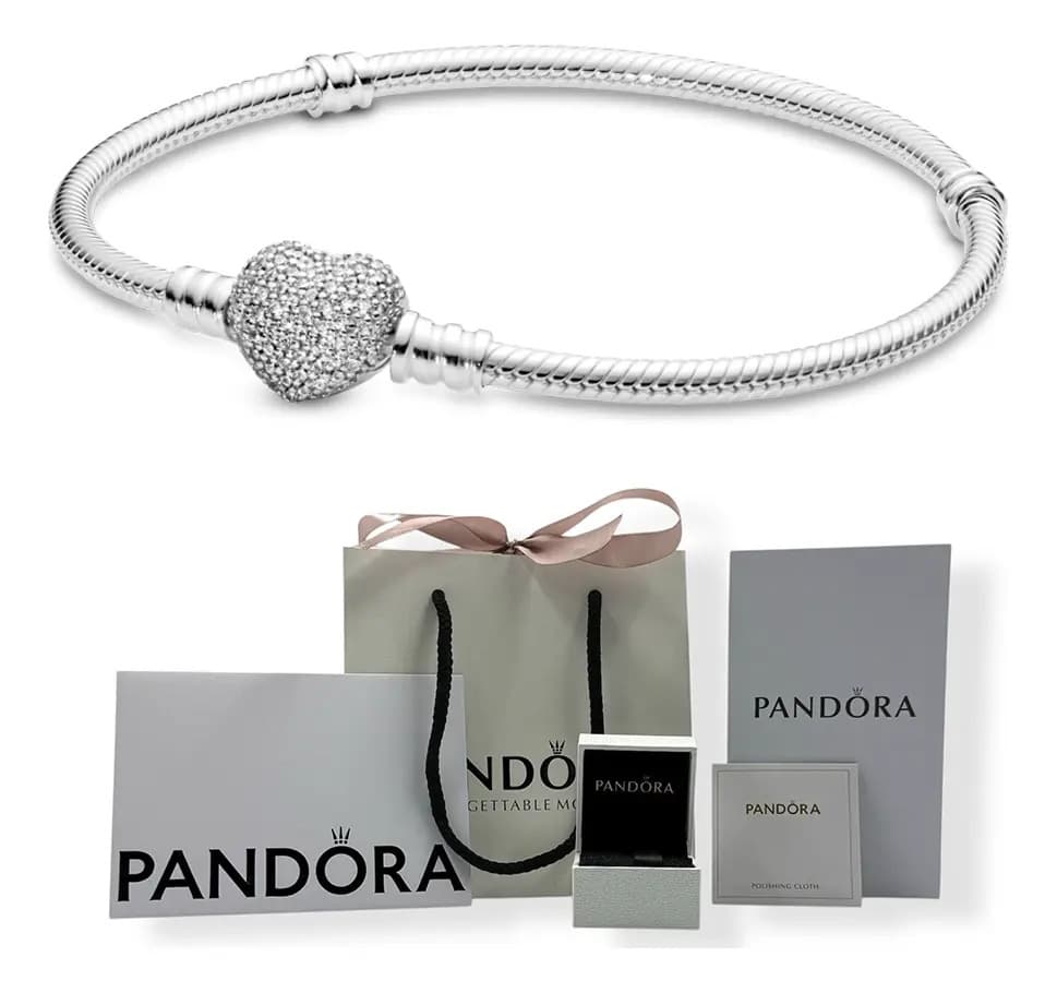 Pulsera Pandora Moments 590727cz Plata 17 Cm Mujer Color Plateado Diámetro 18 Cm