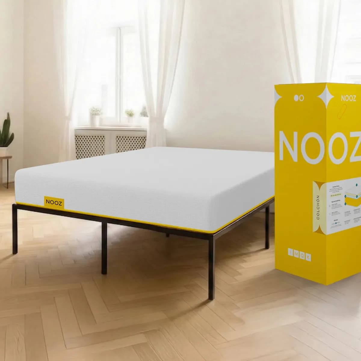 Colchón Nooz Essential 20cm Matrimonial En Caja, Memory Foam
