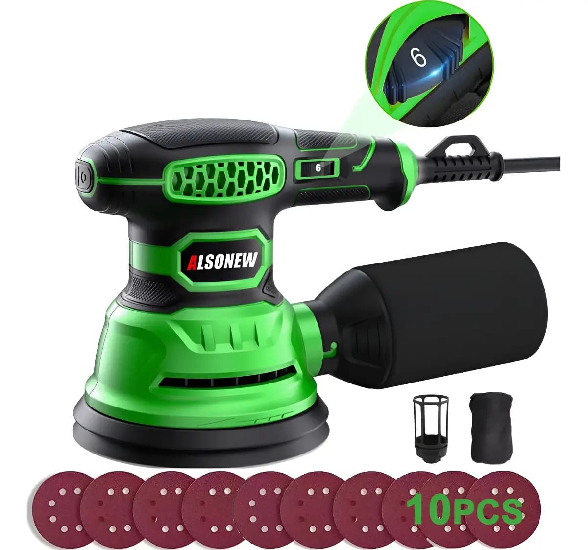 Lijadora Roto Orbital Profesional 500w 10 Lija 13000rpm