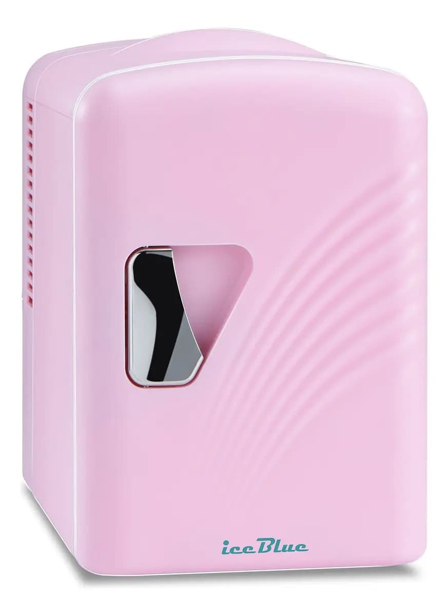 Minirefrigerador, 4l/6 Latas, Mini Refrigerador Para Dormito Color Rosa
