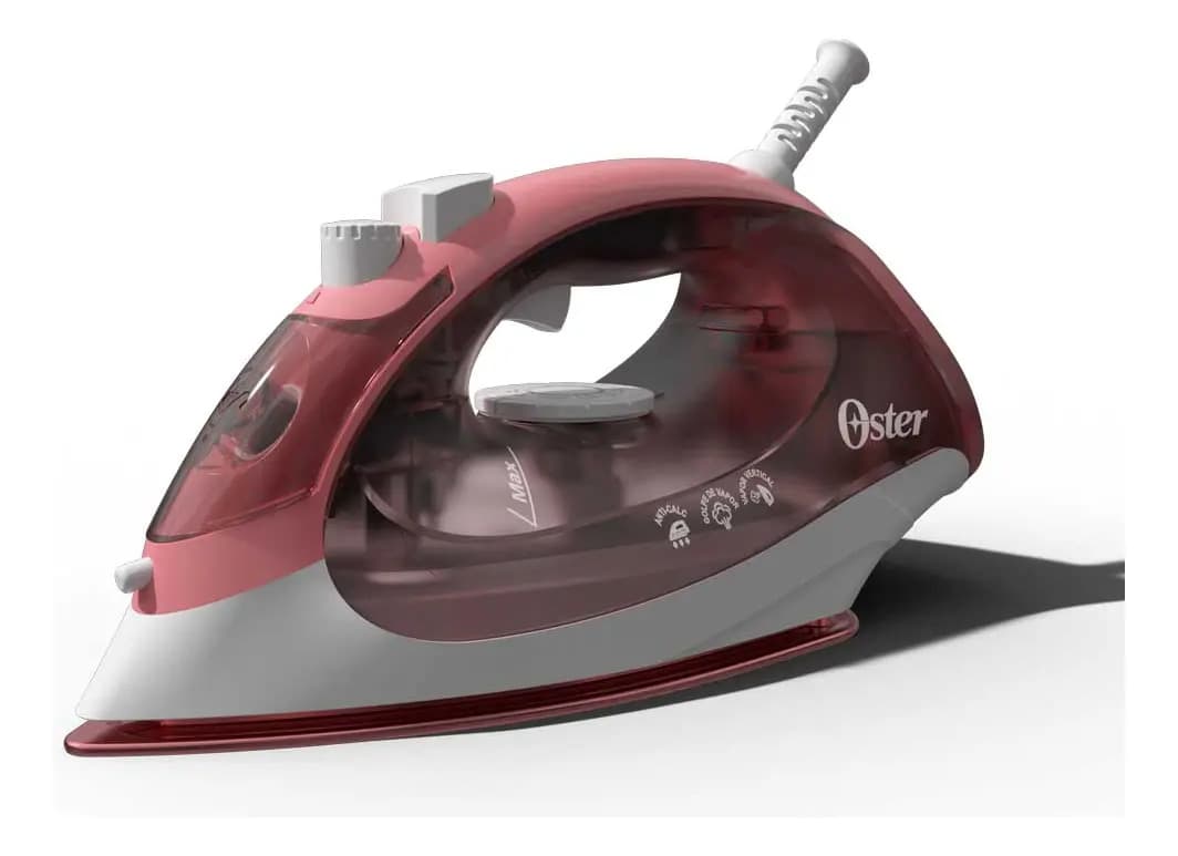 Plancha de Vapor Oster, Serie 5000, Vapor Continuo, y Seleccionador de Tela, Compacta, Rosa Mate, GCSTBS5053