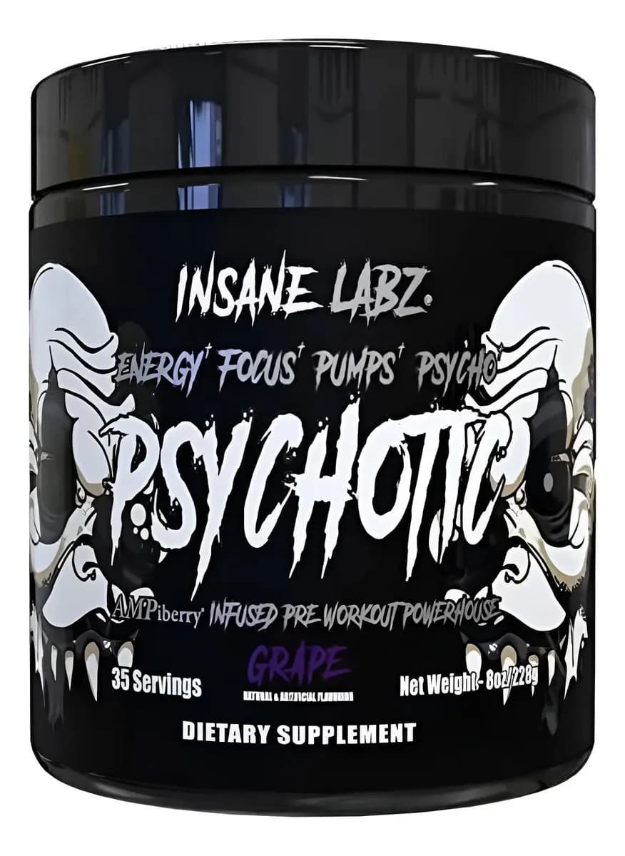 Pre Entreno Psychotic Black Insane Labz Oxido Nitrico L Sabor Uva