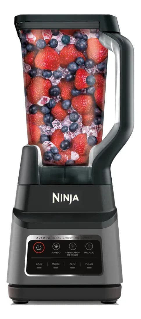 Licuadora Ninja Profesional Plus BN701LAA 1400W Tritura Hielo al Instante Capacidad de 2.1L para Toda la Familia 3 Programas Auto-iQ Smoothies, Helados y Frozen Negro