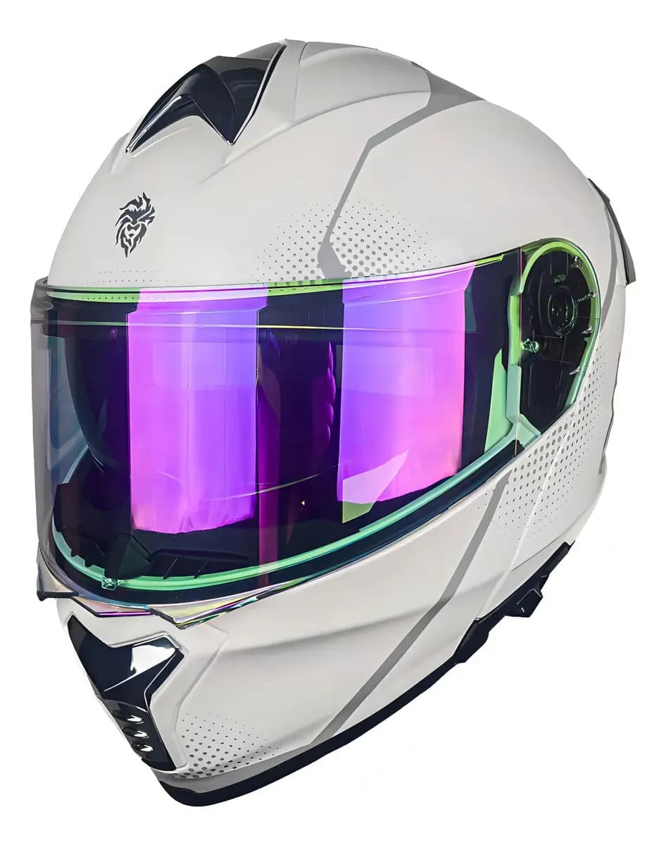 Casco Para Moto Kov Abatible Thunder Mica Con Visión Nocturna Y Lente Interno Talla S Certificado Dot