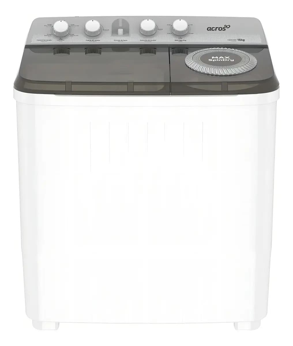 Lavadora semi-automática Acros De Dos Tinas hasta 15kg color blanco/gris