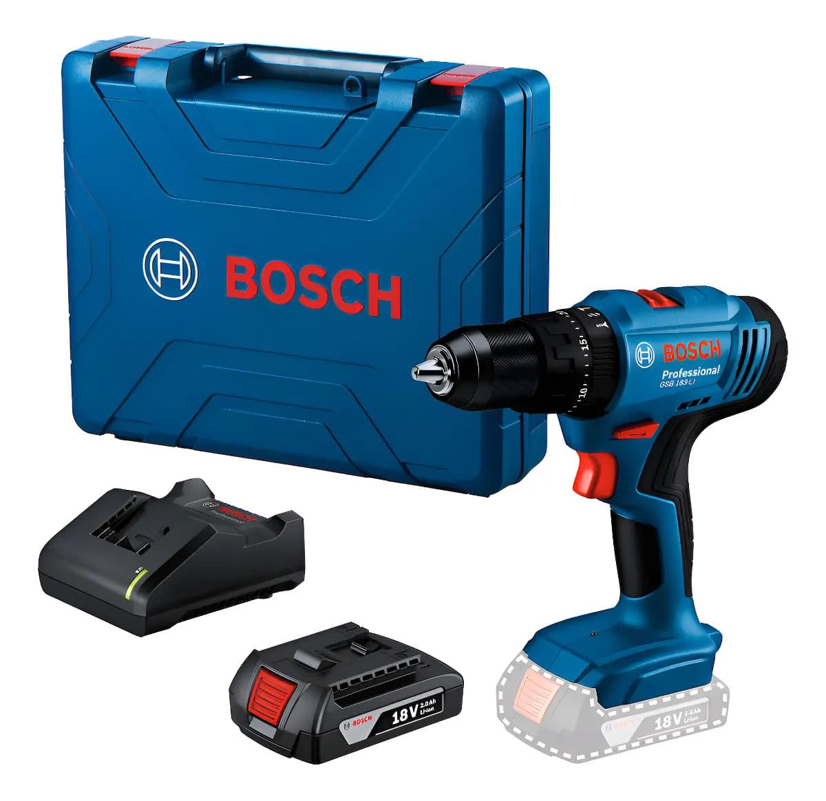 Rotomartillo Bosch Gsb 183-li con Maletín Color Azul