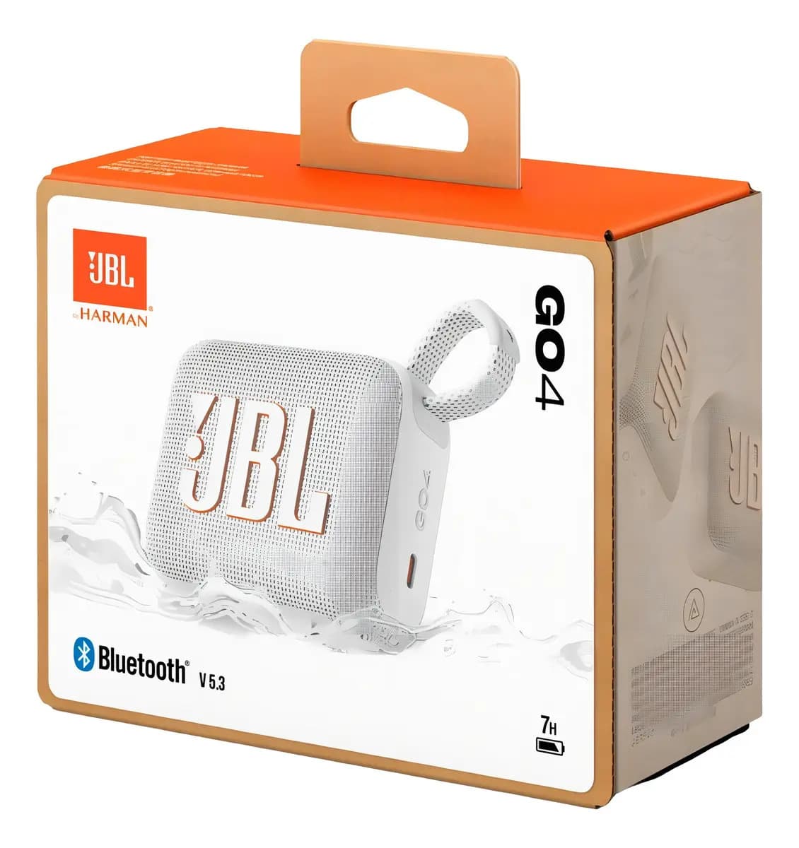 Bocina Portátil Jbl Go 4 Bluetooth Blanco.