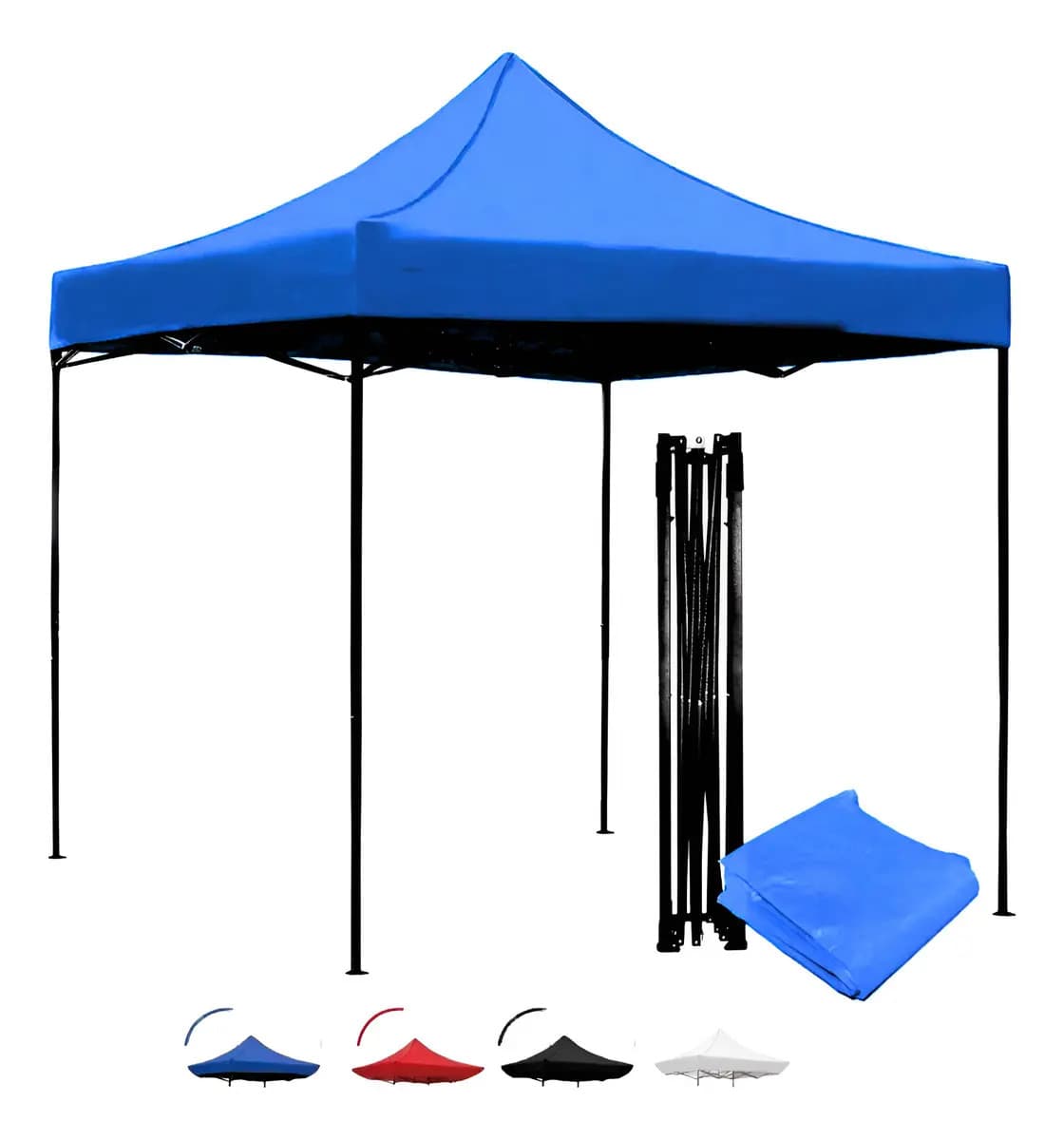 Carpa Toldo Retráctil 3x3 S360 Reforzada de Lona Oxford Azul
