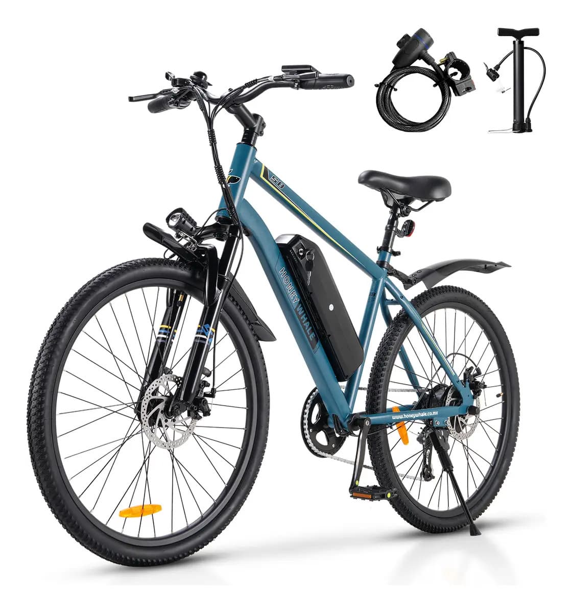 Bicicleta Eléctrica Honey Whale S8 de 26" con Motor de 450W y Batería de 15Ah