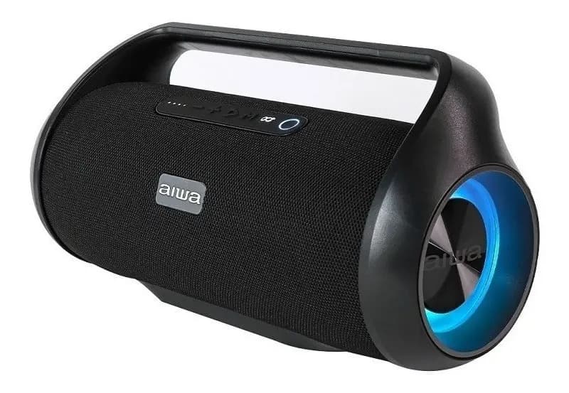 Bocina Aiwa AWS800BT portátil con bluetooth waterproof negra