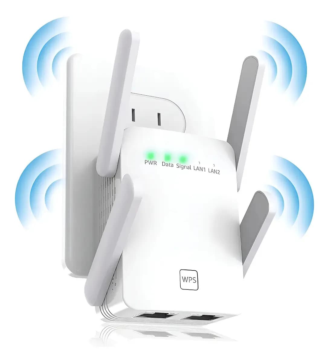 Repetidor Wifi Amplificador De Señal 300mbps, Banda 2.4ghz Repetidor De Internet, Compatible Con Todos Los Routers, Alcance Extendido, Configuración Fácil, Ideal Para Hogar Oficina, Conexión Estable