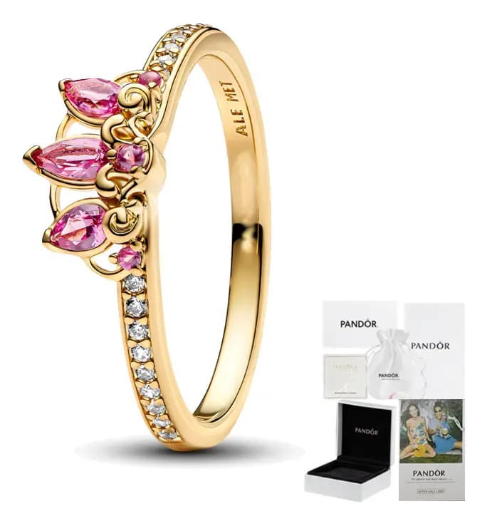 Anillo Solitario Plata 925 Pandora Moments Con Piedra Talla 8