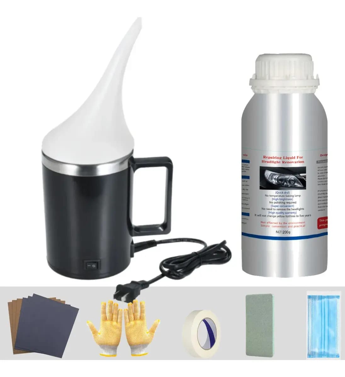 Flydog Kit De Restauración Cuidado De Faros De Automóviles 200 Ml