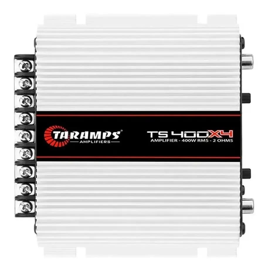 Amplificador digital Taramps Ts400, módulo Rms de 400 W, 4 canales, 2 ohmios