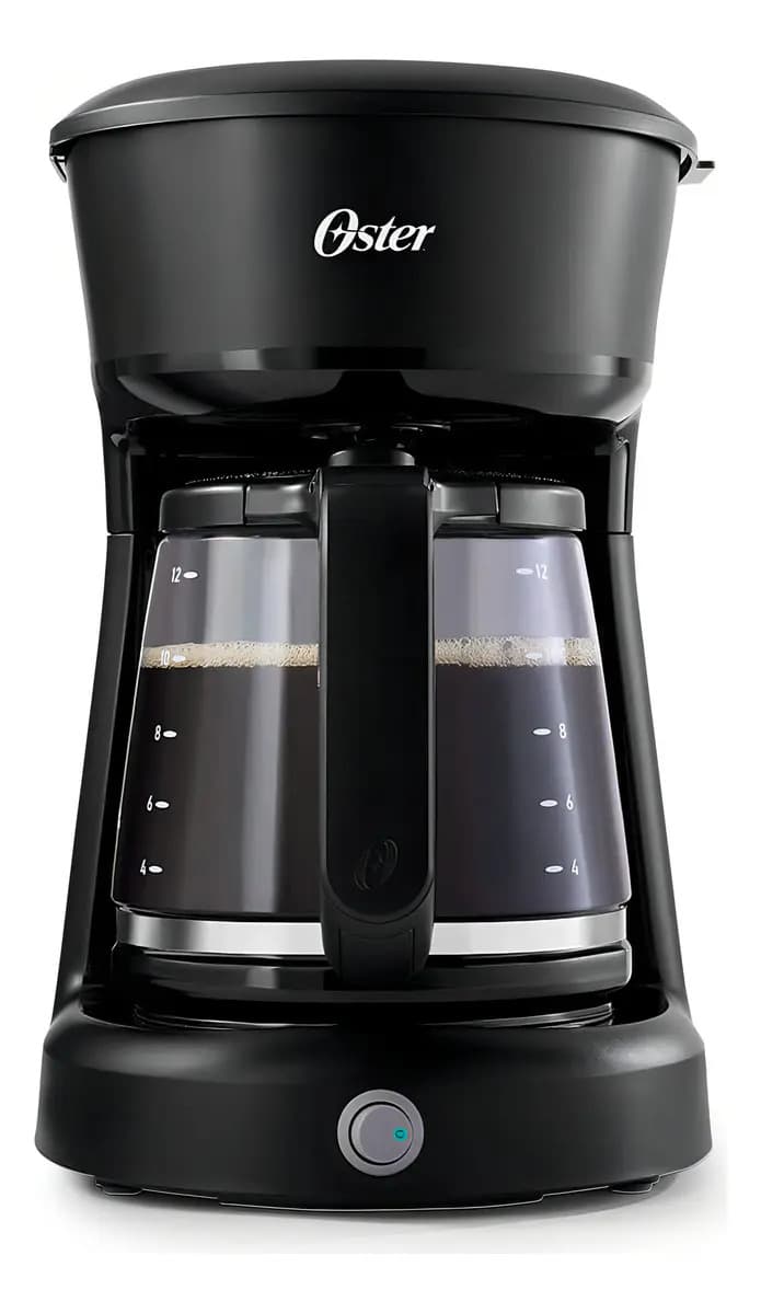 Cafetera 12 Tazas Oster Con Indicador Jarra De Vidrio 900w Color Negro