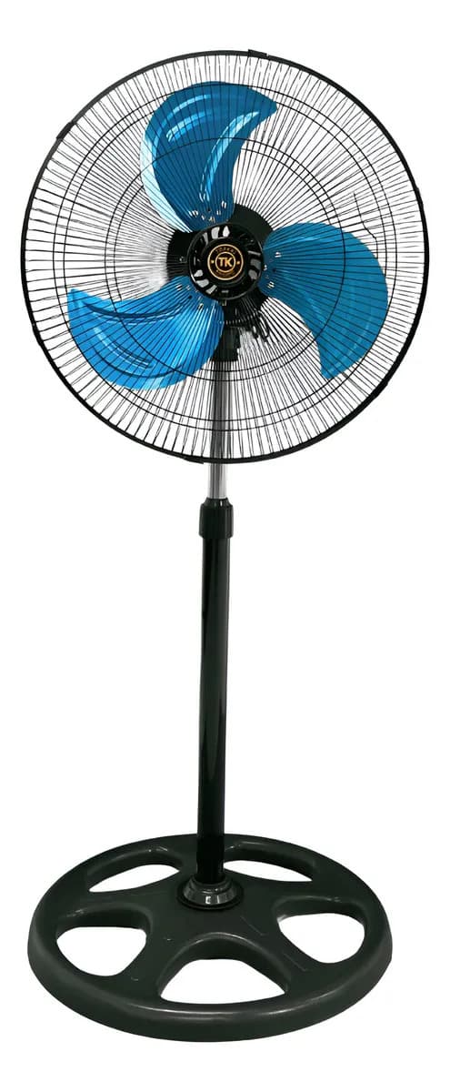 Ventilador De Pedestal Metal Tk 18 Pulgadas Doble Rodamiento 45.72 Cm 60hz Negro Azul Metal 3