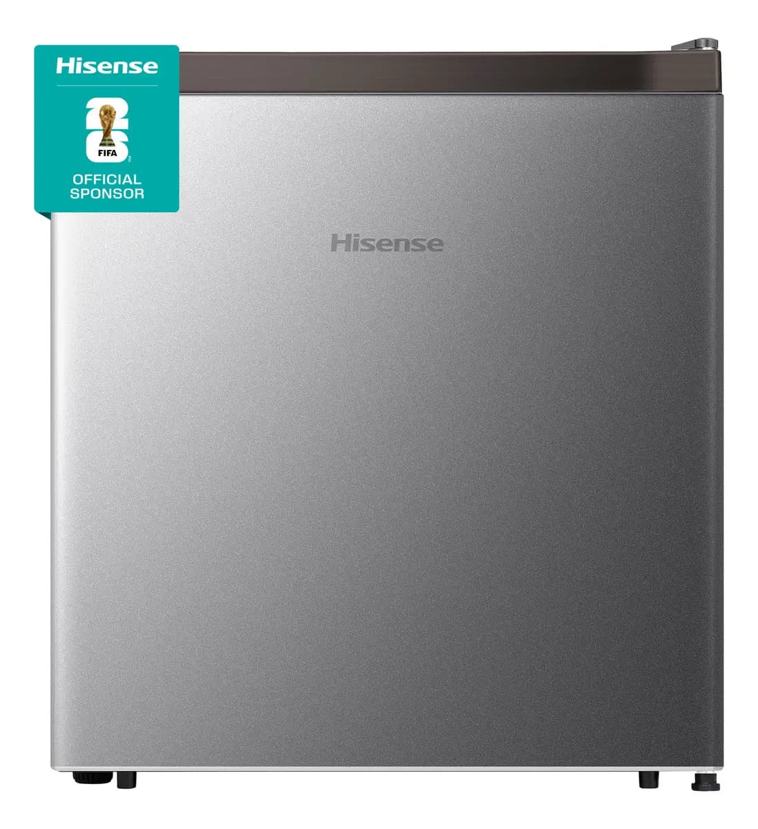 Hisense RR16D6AGX1 Frigobar,1.6 pies cúbicos Congelador independiente Estantes para botellas de 2 litros 45x47x50cm AnchoxLargoxAlto Gris