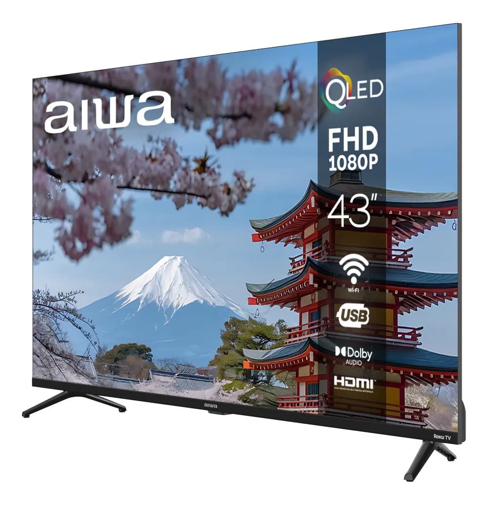 Pantalla Aiwa 43 Pulgadas Qled Full Hd Smart Tv Con Wifi
