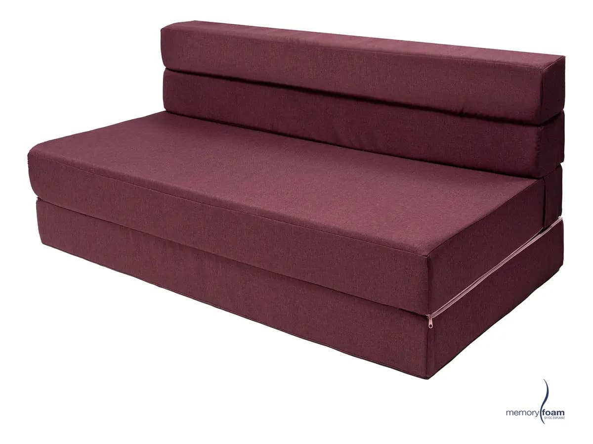 Sofa Cama Matrimonial Cozy Plegable | Memory Foam Home Color Rosa Oscuro