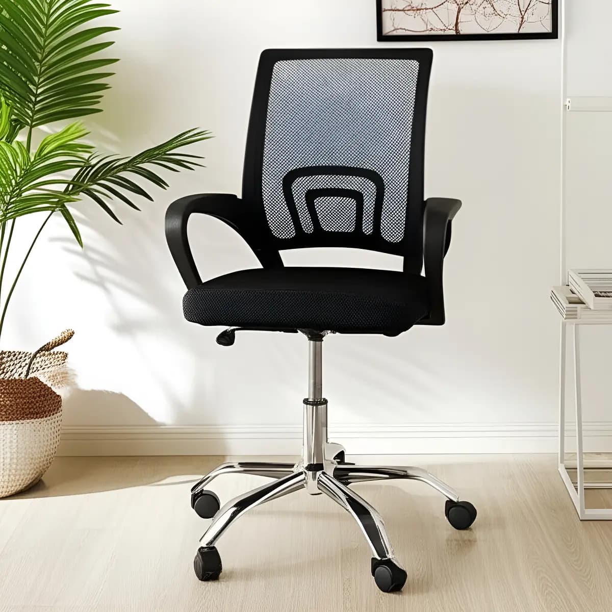 Silla de Oficina Ergonómica Cuory CUOSORM3 Negra Respaldo de Malla Transpirable