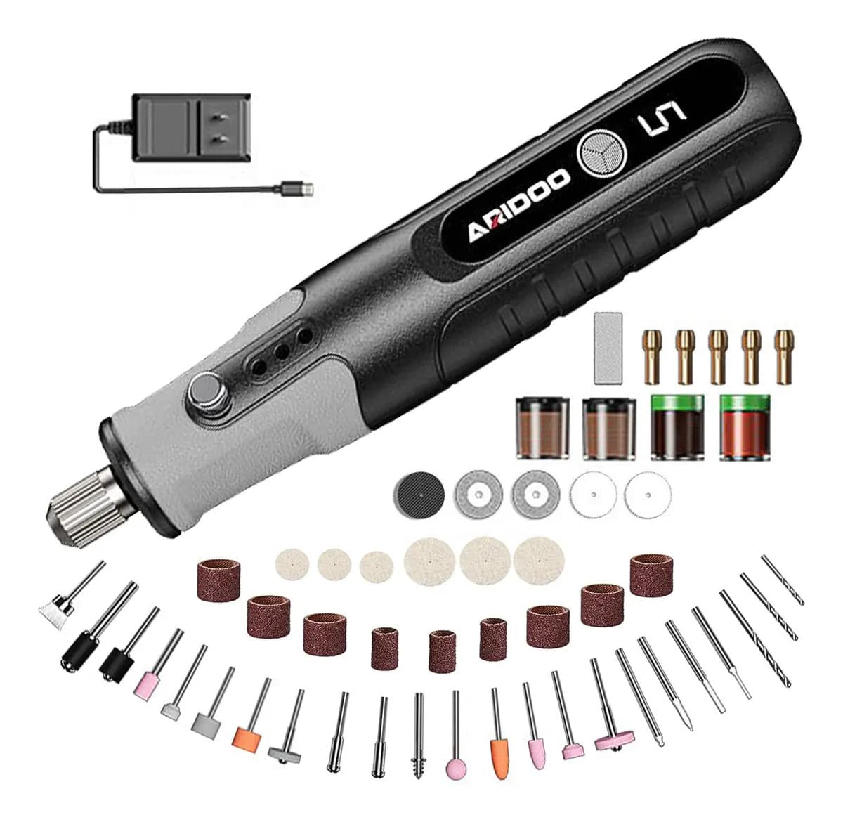 Mini Taladro Mototool KiikHut 210 Accesorios, 5 Velocidades 18000rpm