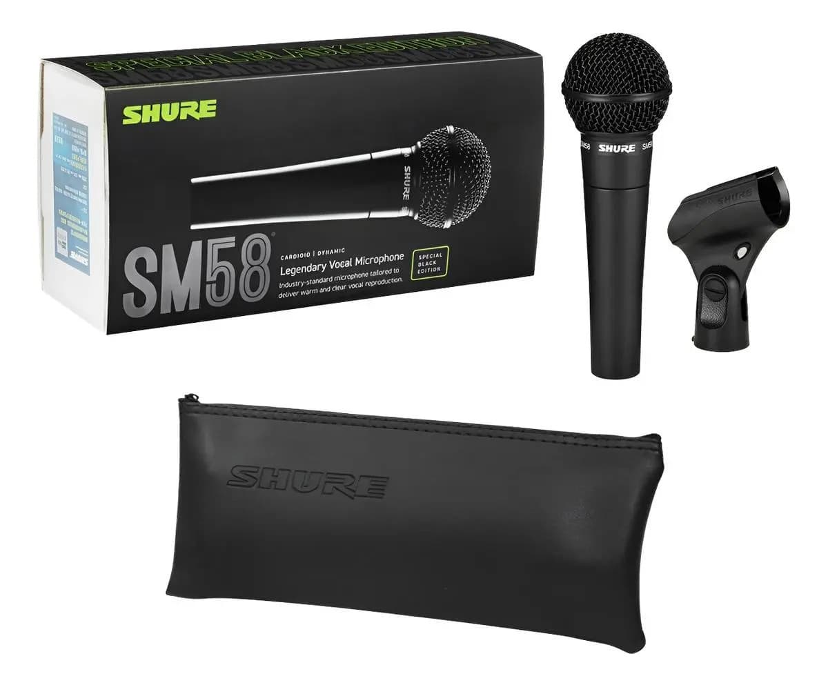 Shure Sm58-blk Micrófono Edición Especial Para Voz Y Estudio Color Negro