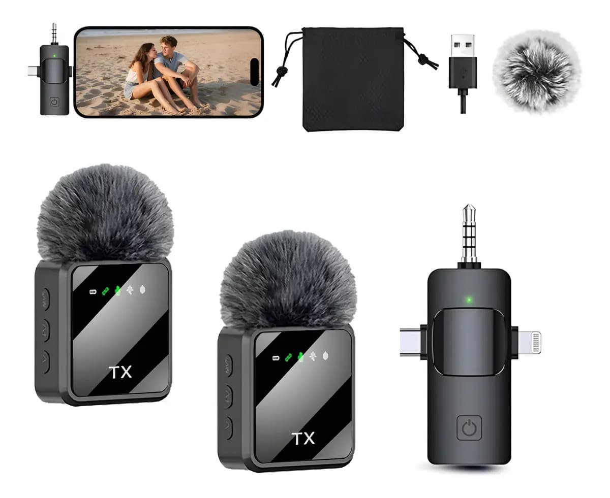 Microfono Lavalier 2pzs Microfonos Inalambricos Microphone