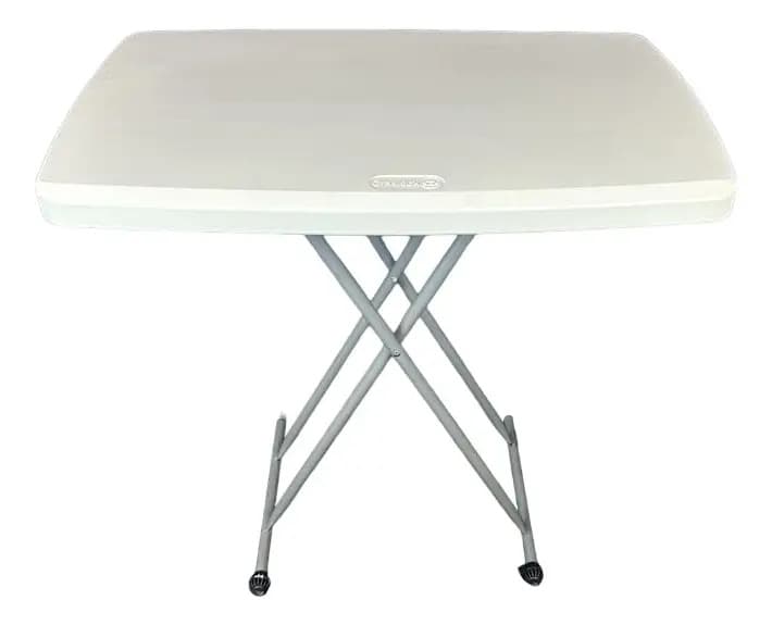 Mesa Plegable de Plástico Otra Volta Ajustable Rectangular 76x50cm Blanca