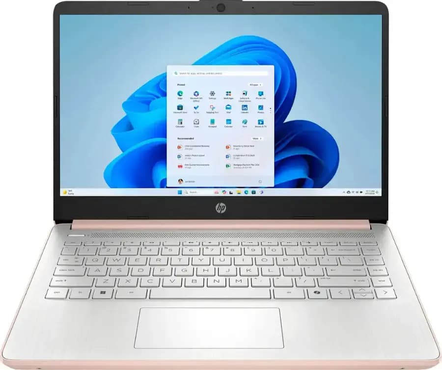 Notebook Hp 14-dq6015dx 14 Hd 128gb /4gb Ram Intel N150 W11 - Pale Rose Gold