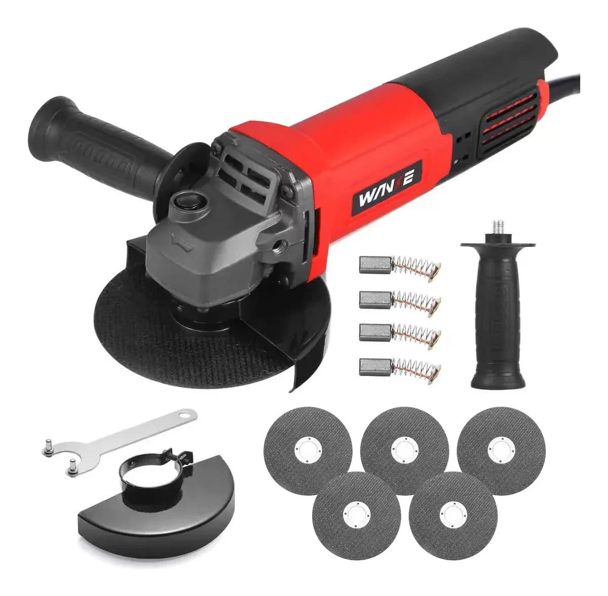 WANSE Esmeriladora Amoladora Angular Mini Pulidora Esmeriladora Angular 4-1/2'' Profesional Pulidora Esmeril 115mm