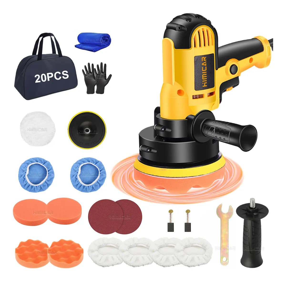 Himicar 700w 3700rpm Pulidora Eléctrica Para Automóviles 20pcs