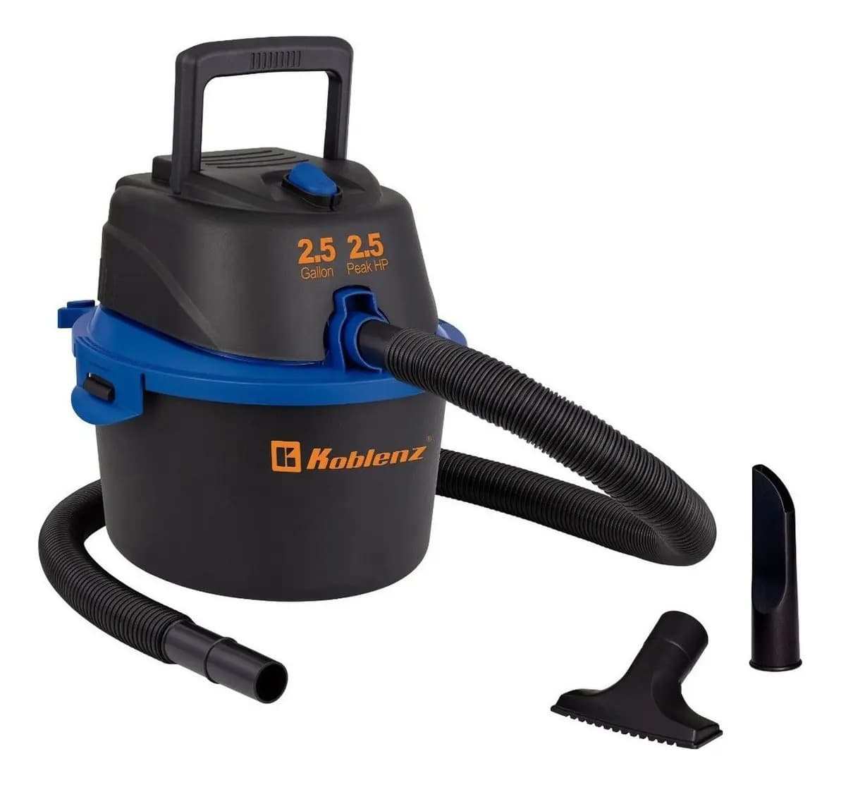 Aspiradora Multiusos Koblenz Wd-2.5 2.5 gal negra y azul aspirado seco y mojado